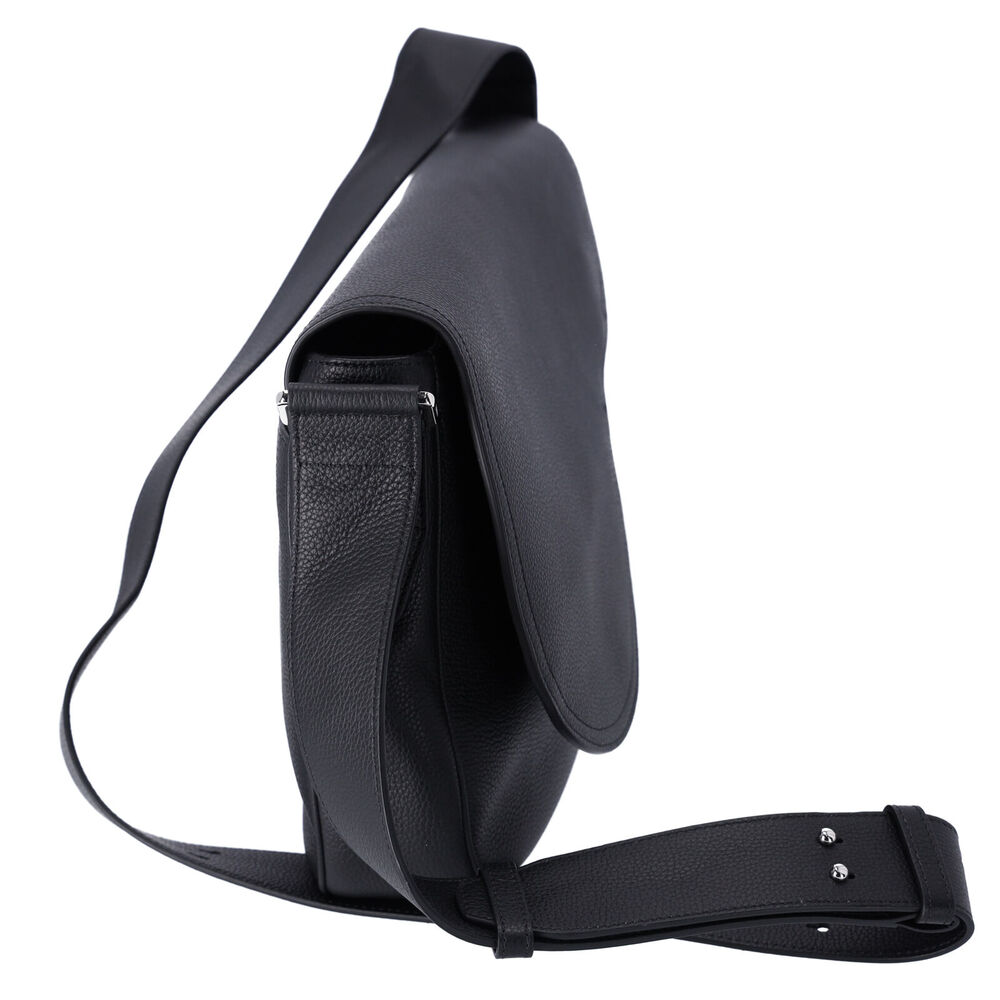 Christian Dior Saddle Messenger Bag Shoulder Bag 1ADME130YMJ Black Leather - Picture 5 of 9